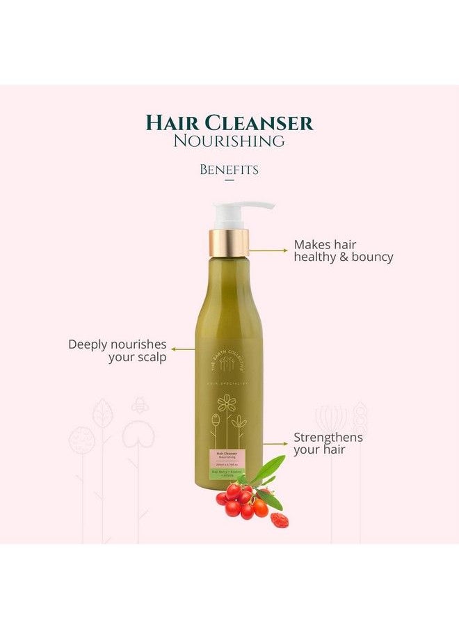 THE EARTH COLLECTIVE - Hair Cleanser For Nourishing Hair ; Goji Berry Alfalfa And Brahmi Improve Hair Nourishing ; Reduce Hair Fall ; Strengthen Hair ; Paraben Free ; No Harmful Chemical ; Pack Of 200Ml - Image 1