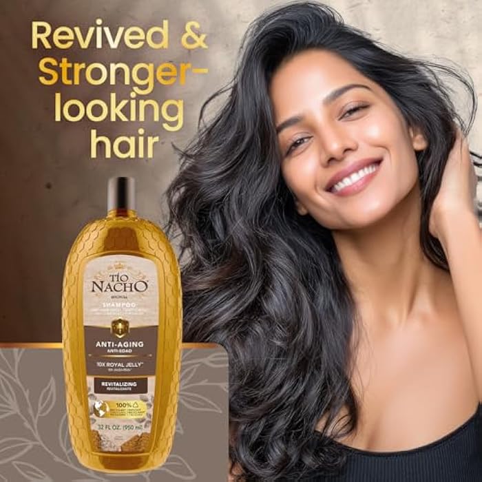 Tio Nacho Anti-Aging Shampoo with Royal Jelly, Shampoo for Aging Hair for Women and Men, Strengthening Formula to Help Defy Damage and Fortify Fragile Hair, 32 fl oz - Image 3