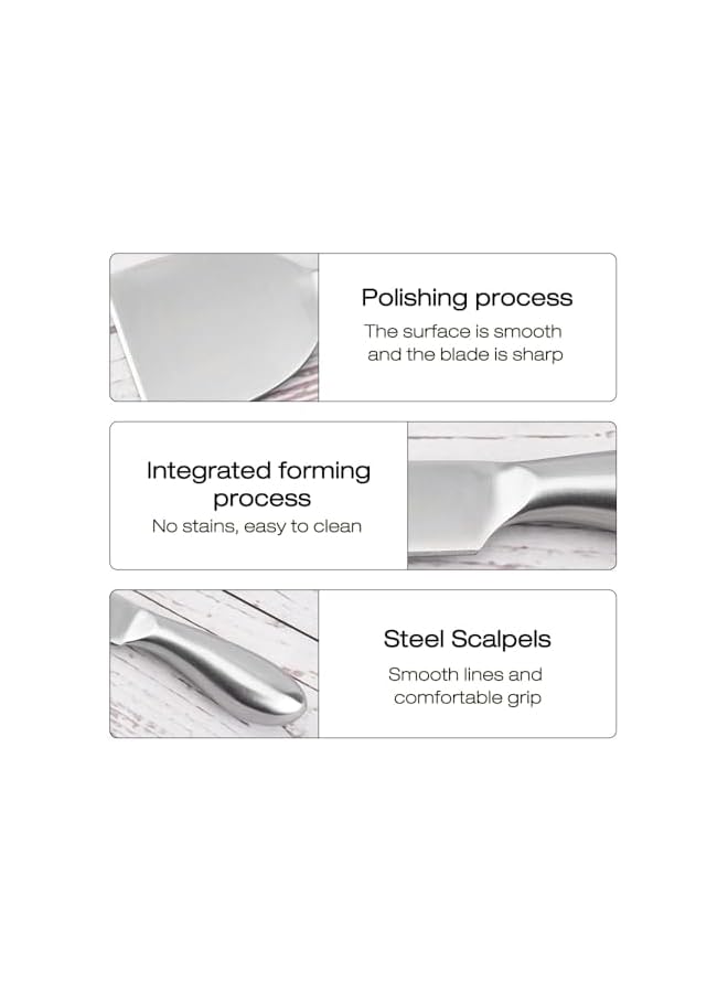 S-TOP 6 Piece Cheese Knife Set, Non-Stick Coated Cheese Knife Set, Stainless Steel Cheese Knives Cheese Fork Cheese Slicer Gifts for Cheese Lovers Anniversary Party - Image 2