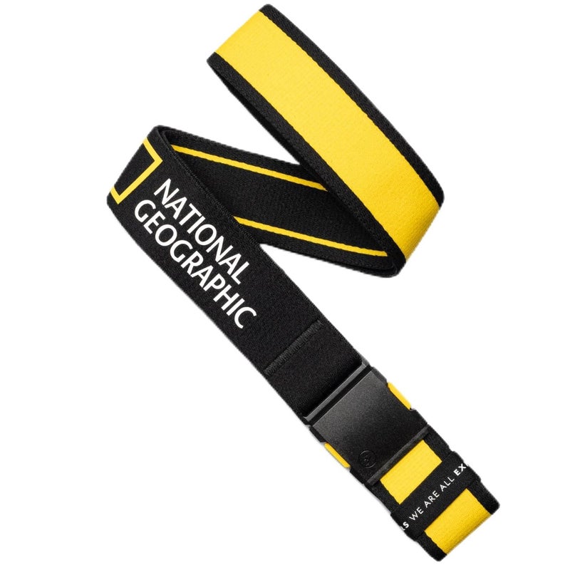 Arcade Belts A2 National Geographic Unisex Adventure Belt: Heavy Duty Stretch, Metal Free Buckle, Classic Black - Image 1