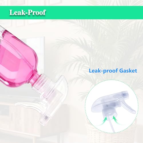 OCMML 4-Pack Clear Spray Nozzle For Bottles,3 Spray Modes (Stream,Mist & Safety Lock) Compatible with 8/16 oz Spray Bottle Nozzle Replacement for Gardening,Kitchen,Cleaning,Pet Training - Image 5