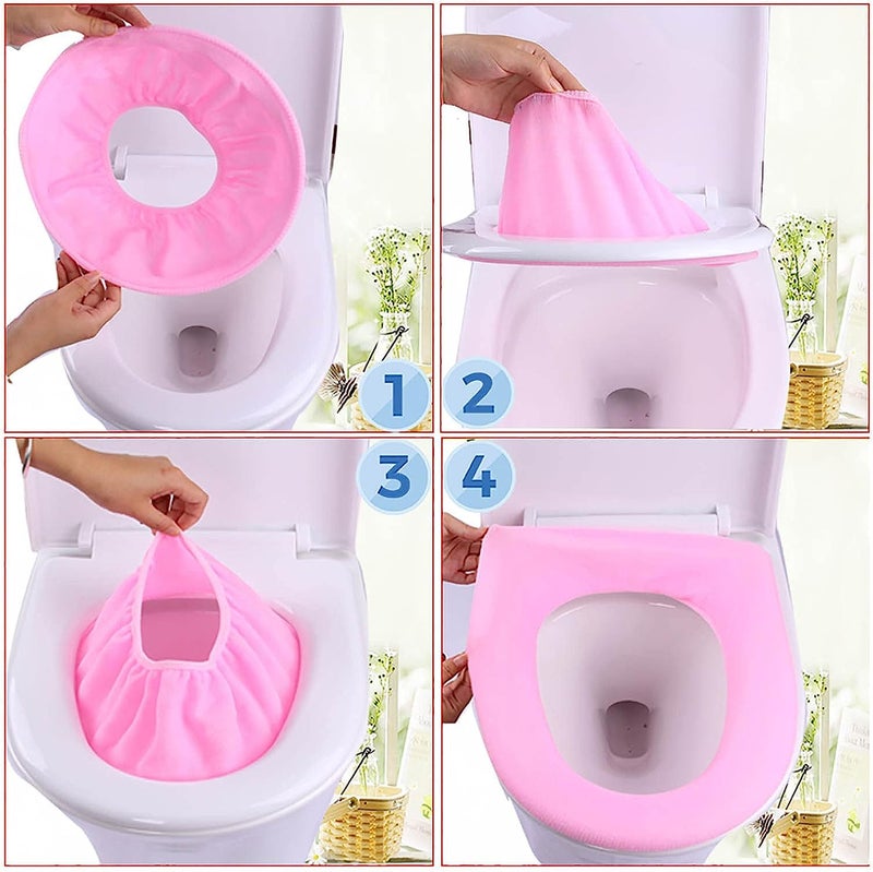 LESTIFY LESTIFY Bathroom Soft Thicker Warmer Stretchable Washable Cloth Toilet SEAT Cover Pads 1PC - Image 3