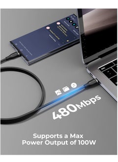 VOLTME USB C to USB C Cable 100W, PD 5A Fast Charging [1m/3.3ft] Double Nylon Braided Type-C Charging Cord, Compatible with iPhone 16 Pro/Max/Plus, 15/14/13 Series, iPad Pro/Air, MacBook Pro/Air, Galaxy S24/S23 Ultra, Huawei P60, Xiaomi, Tablets, LG, Google Pixel & More - Durable & High-Speed Charger (Black)  - Image 5