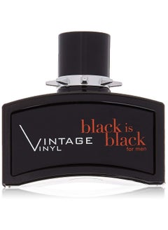 Nu Parfums Black Is Black Vintage Vinyl Eau de Toilette Spray for Men 34 Ounce