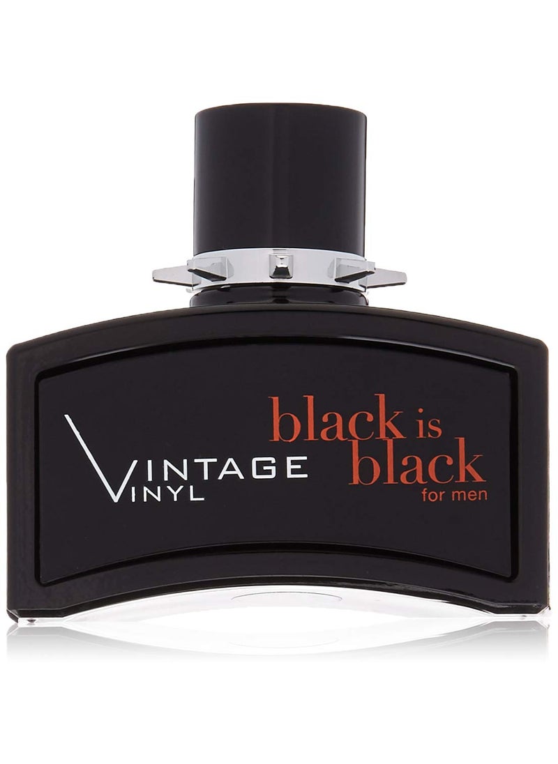 NU Parfums Nu Parfums Black Is Black Vintage Vinyl Eau de Toilette Spray for Men 34 Ounce 
