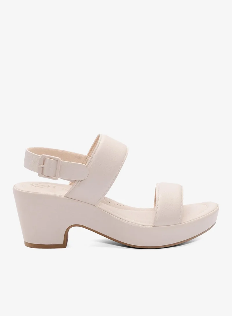 باتا صندل بكعب منصة وأحزمة
