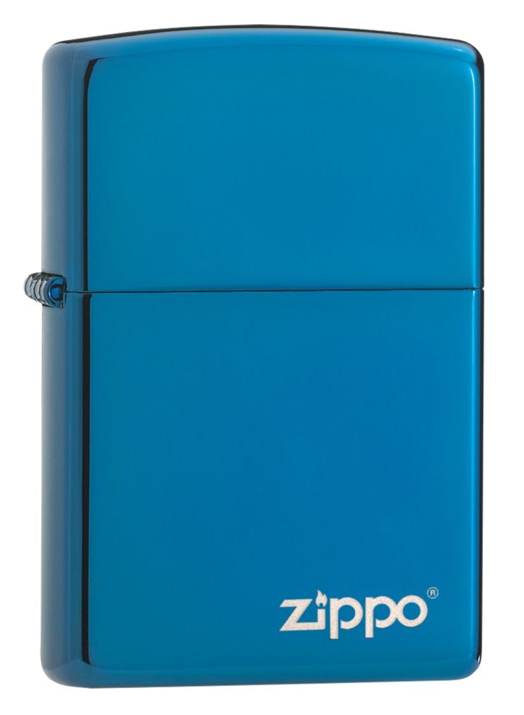 Zippo 20446Zl 20446 ولاعة زيبّو مقاومة للرياح بلمسة نهائية زرقاء لامعة - Image 1
