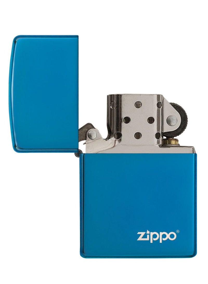 Zippo 20446Zl 20446 ولاعة زيبّو مقاومة للرياح بلمسة نهائية زرقاء لامعة - Image 4