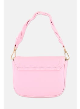 Moda Luxe Women Solid Cross Body Bag 14 H x 17 L x 6 W cm, Pink  - Image 2