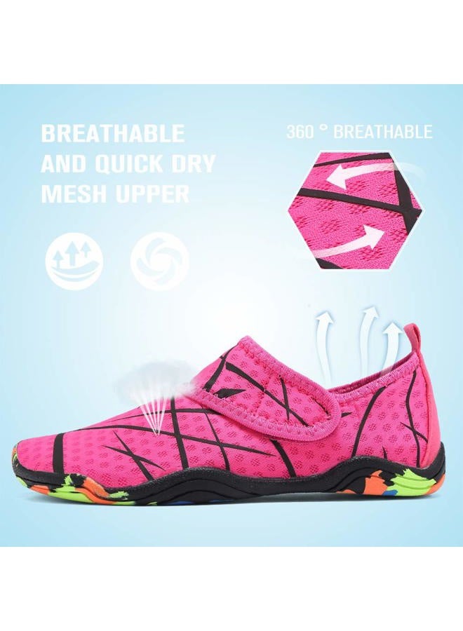 CIOR Boys & Girls Water Shoes Kids Lightweight Comfort Sole Easy Walking Athletic Slip on Aqua Sock(Toddler/Little Kid/Big Kid) U1ELJSX003-Pink-33, 3.pink, 3 Little Kid - Image 5