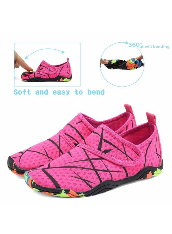 CIOR Boys & Girls Water Shoes Kids Lightweight Comfort Sole Easy Walking Athletic Slip on Aqua Sock(Toddler/Little Kid/Big Kid) U1ELJSX003-Pink-33, 3.pink, 3 Little Kid - Image 4