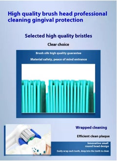 Generic Pack Of 4 Precision Clean Electric Toothbrush Head White,Toothbrush Head EB20-4 With 2 Tooth Whitening Strips  - Image 4