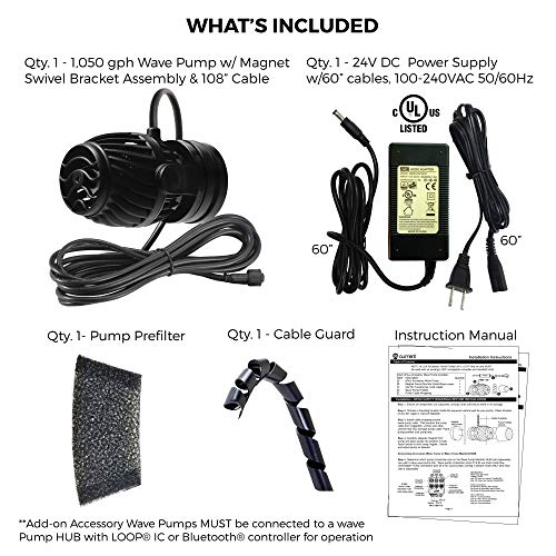 CURRENT USA eFlux Accessory Wave Flow Pump 1050 GPH | Ultra Quiet, Compact Size, Compatible with Loop | Water Pump for Aquarium Fish Tank for Saltwater Reef Marine & Freshwater Aquariums (6005) - Image 4