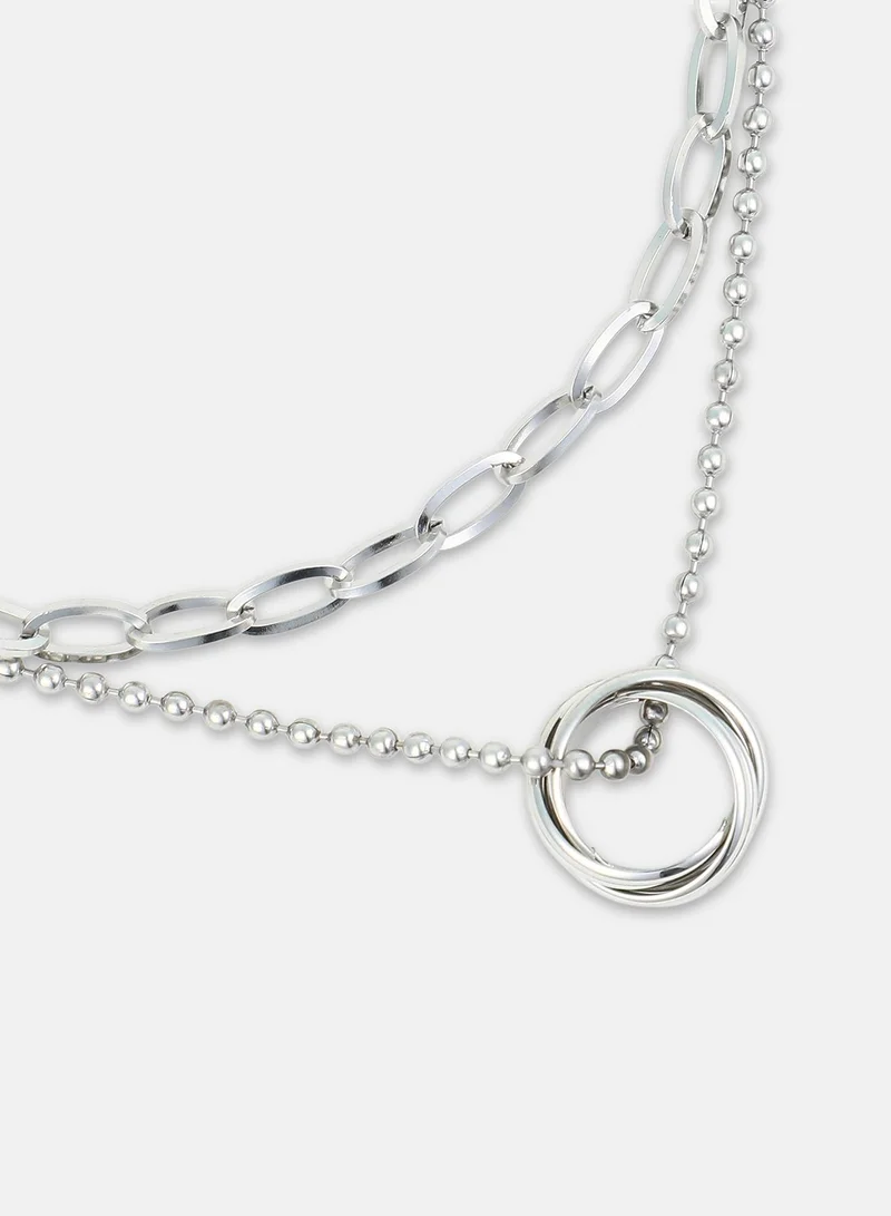 SOHI Vortex Multi-Layer Artificial Necklace Jewellery