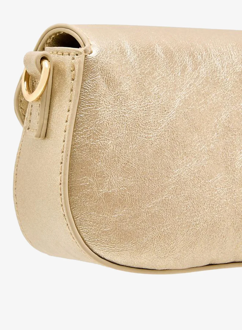Flora Bella By Shoexpress GOLD Bow Embellished Crossbody Bag with Chain Strap for Women | Best Price UAE
