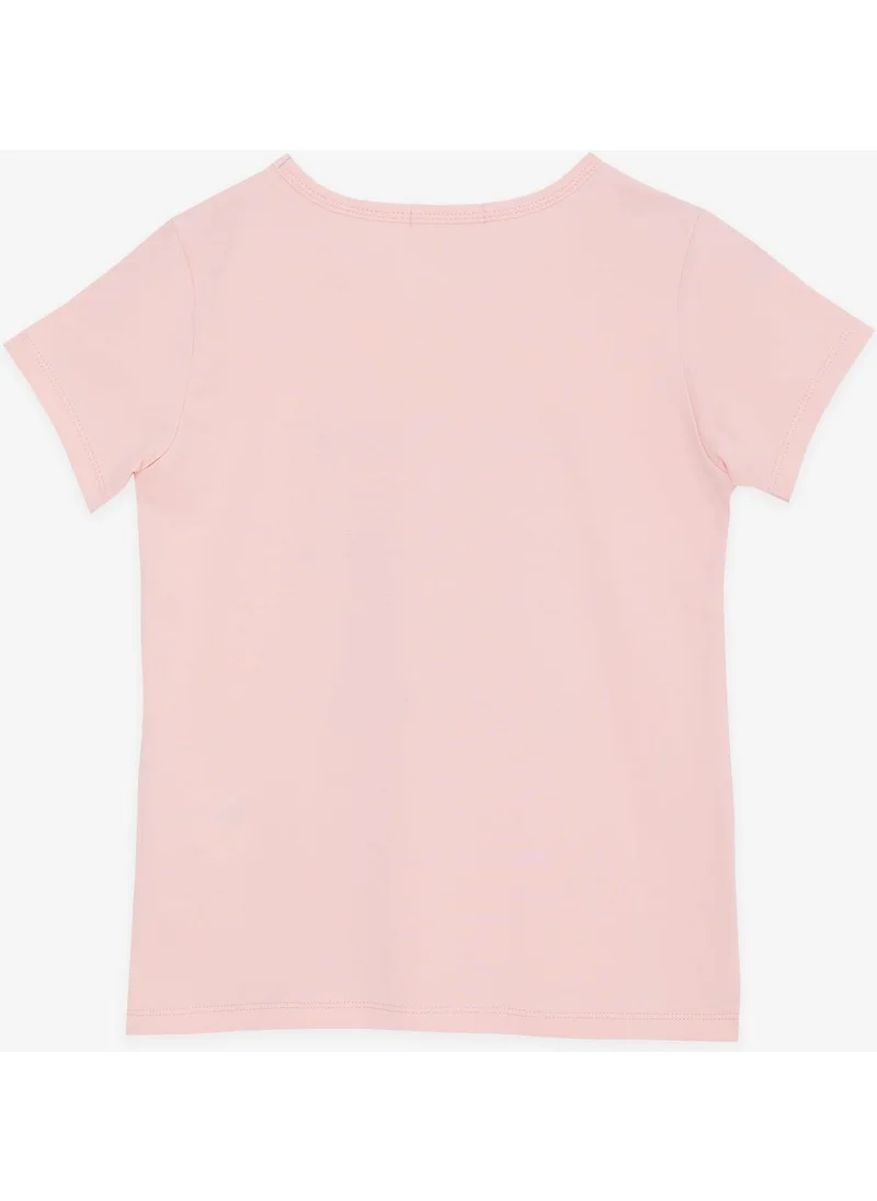 Breeze Girl's T-Shirt Stone Printed Salmon (Ages 8-14)