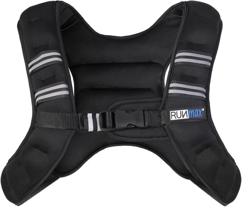 RUNmax 20LBS - 150LBS Adjustable Weighted Vest Wtih Shoulder Pads Option for Men and Women - Image 2