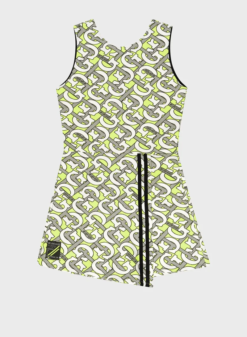 Gloss! Kids Printed Half Body Romper