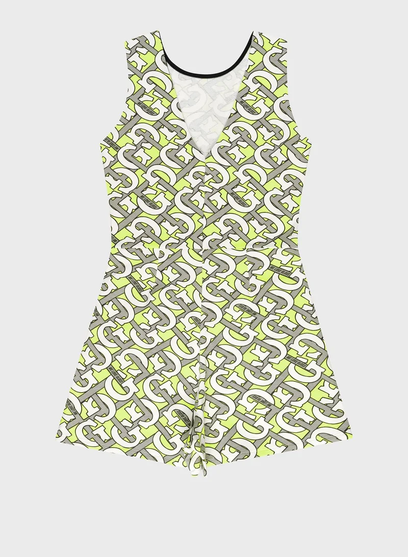 Gloss! Kids Printed Half Body Romper