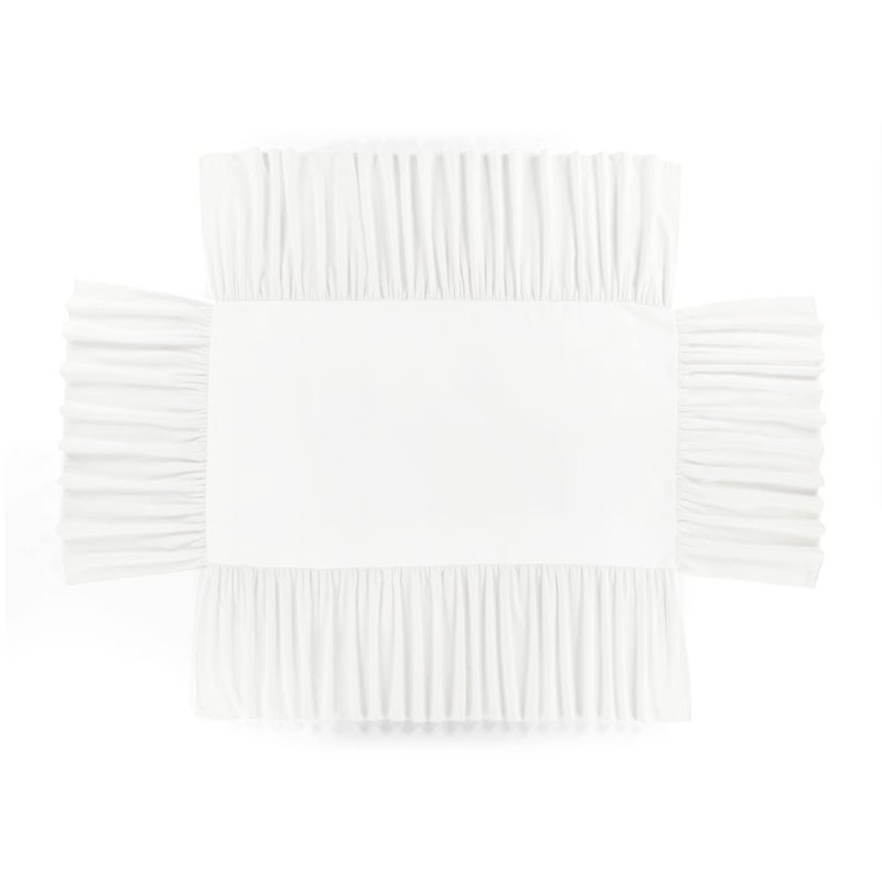 Lush Decor تنورة سرير الأطفال من لوش ديكور مع كشكشة، 16 بوصة انخفاض، أبيض - Image 5