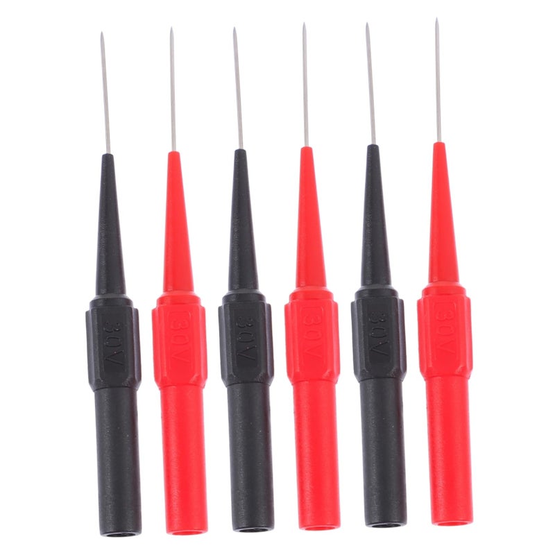 6Pcs Multimeter Test Probe Tips With Insulation Piercing Needle For Automotive Testing - Image 2