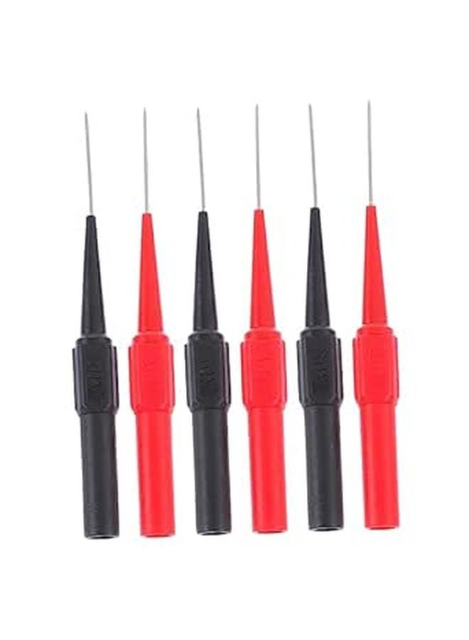 6Pcs Multimeter Test Probe Tips With Insulation Piercing Needle For Automotive Testing - Image 1