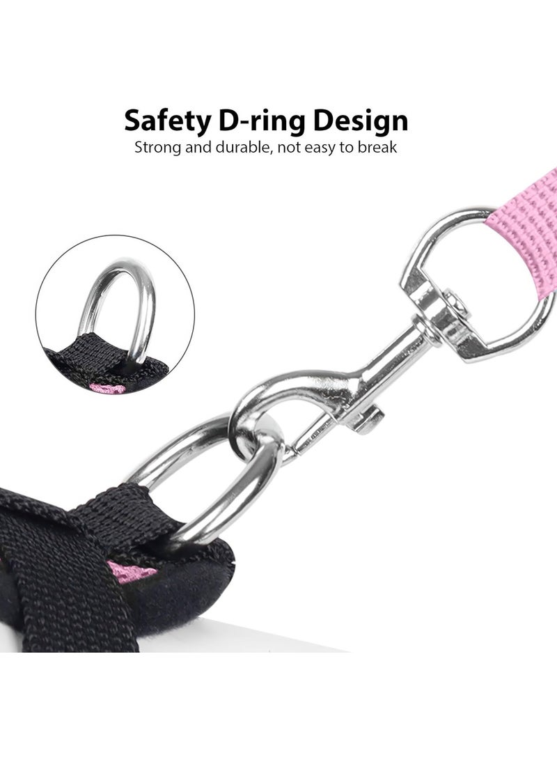 كل يوم حمالة كلب خفيفة الوزن، حمالة جرو مع مجموعة تقييد، خطوة في حمالة للكلاب الصغيرة الإضافية، الركض، المشي، المشي، مع حبل جر وردي - Image 4