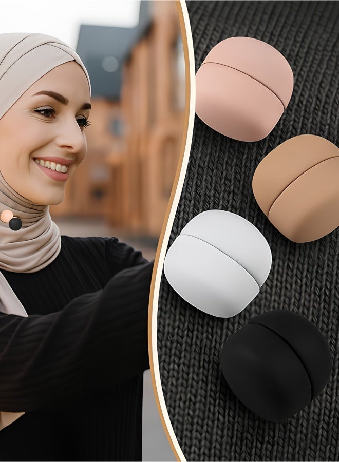 aeen 4PCS Magnetic Hijab Pins for Women – No Needle Professional Hijab Magnets, Multi-Purpose Scarf & Shawl Fasteners, Secure and Fabric-Friendly - Image 3