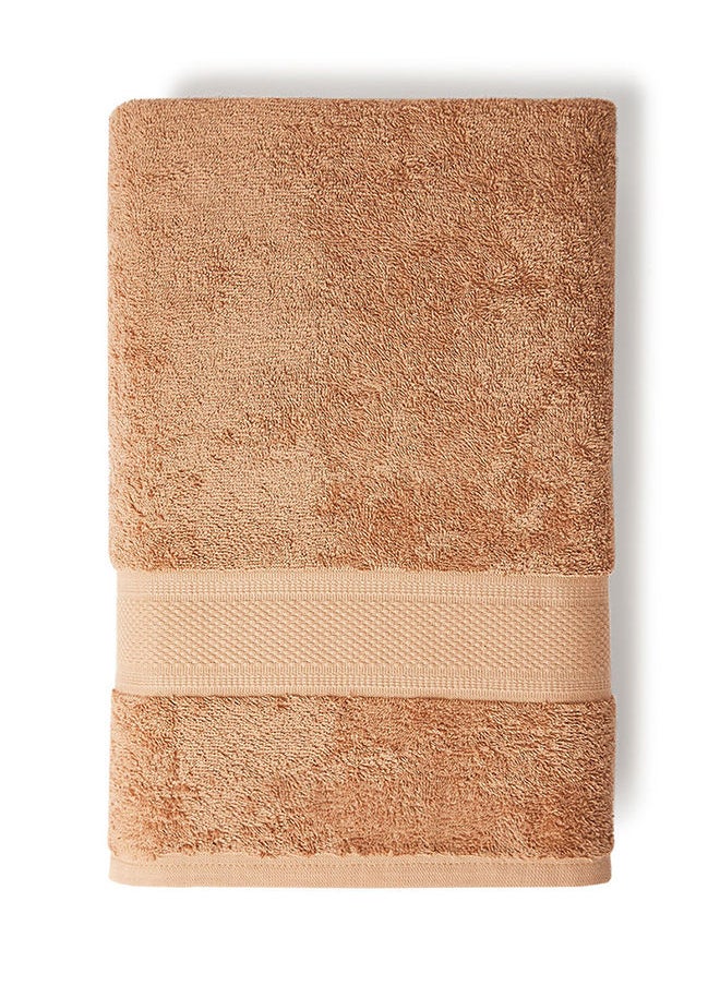 White Rose - New Generation Bath Sheet 450 GSM 100% Cotton Terry 80x160 cm -Soft Feel Super Absorbent Quick Dry Camel - Image 1