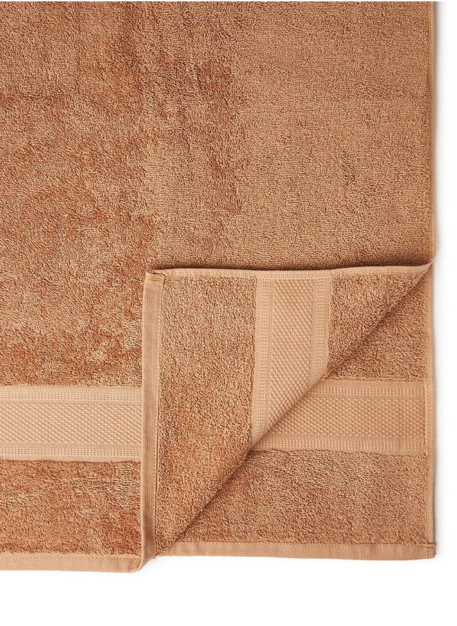 White Rose - New Generation Bath Sheet 450 GSM 100% Cotton Terry 80x160 cm -Soft Feel Super Absorbent Quick Dry Camel - Image 1