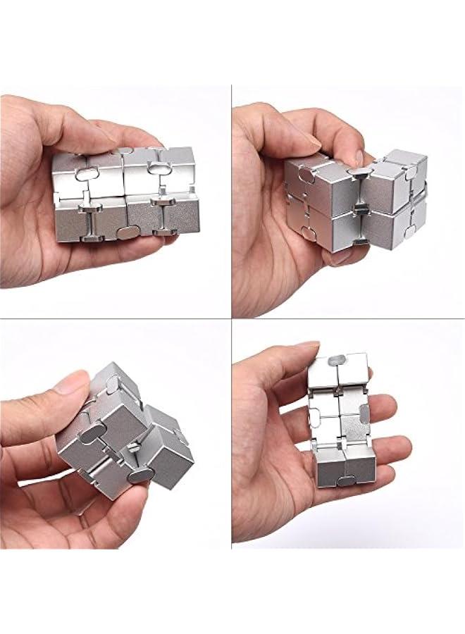 Fidget Cube New Version Fidget Finger Toys - Metal Infinity Cube Prime for Stress and Anxiety Relief/ADHD, Ultra Durable Sensory Gifts for Adults and Teens Kids - Image 5