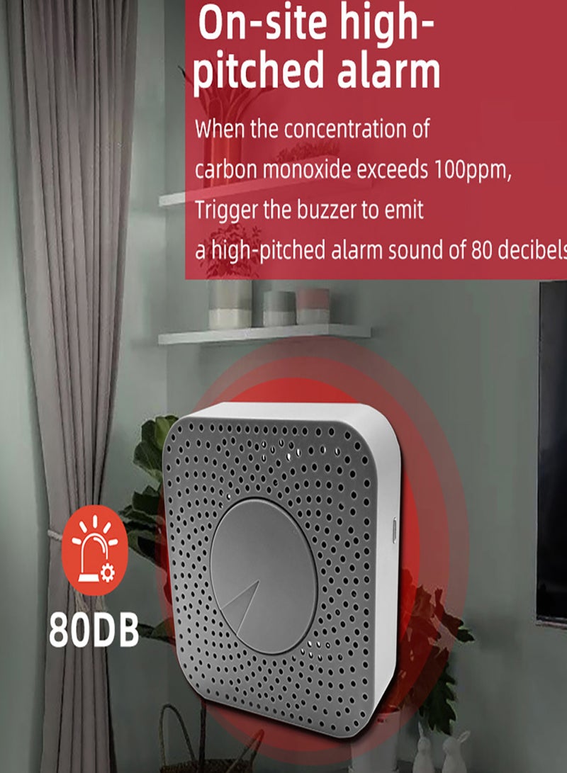 Tuya WiFi CO Detector Portable Carbon Monoxide Tester Multifunctional Carbon Monoxide Concentration Test Meter Electrochemical CO Sensor Household Air Quality Tester - Image 5