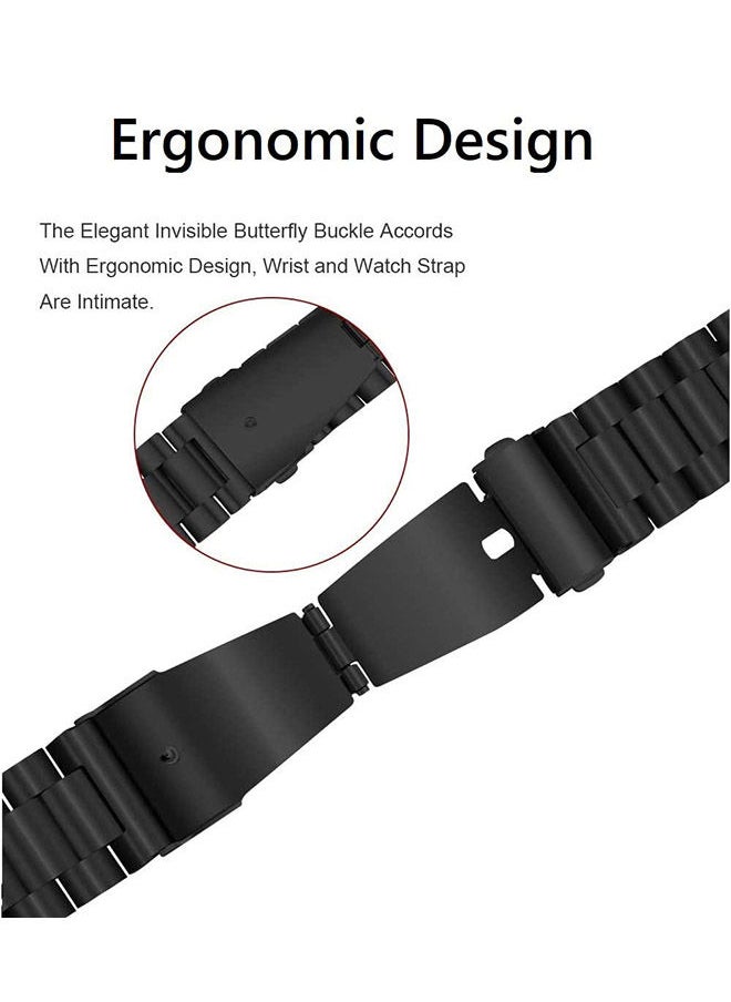 O Ozone Metal Band for Xiaomi Redmi Smart Band 2 3 beads Stainless Steel Metal Bracelet for Redmi Band 2 Smart Wristbands Replacement Watchbands Accessories for Men Women - Sliver  - Image 4