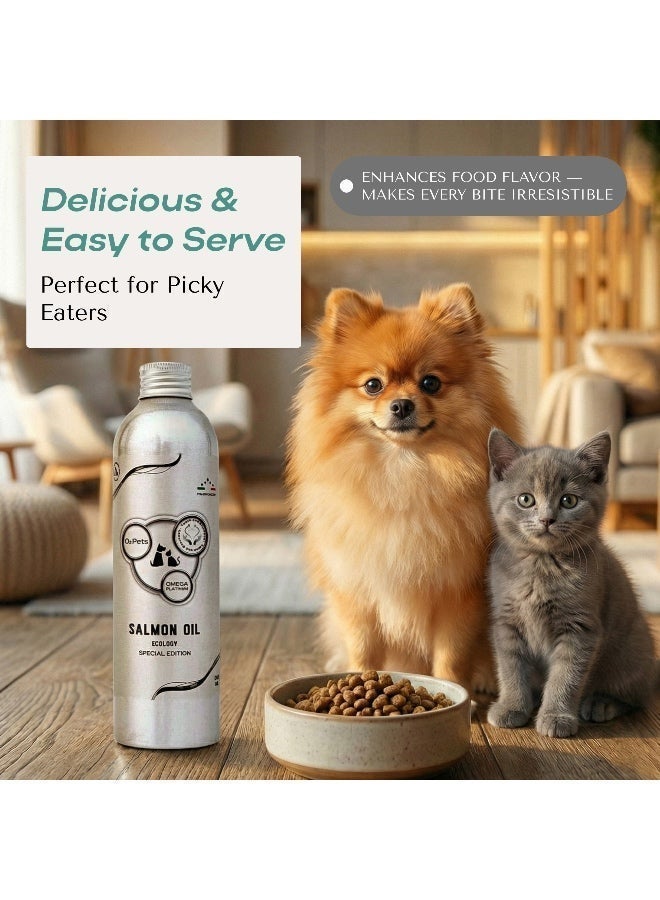 O2pets O2 PETS Omega PLATINUM Cat and Dog Wild Caught Norwegian Salmon Oil Supplement – Omega 3 for Digestion, Oral Care and Immunity - Image 2