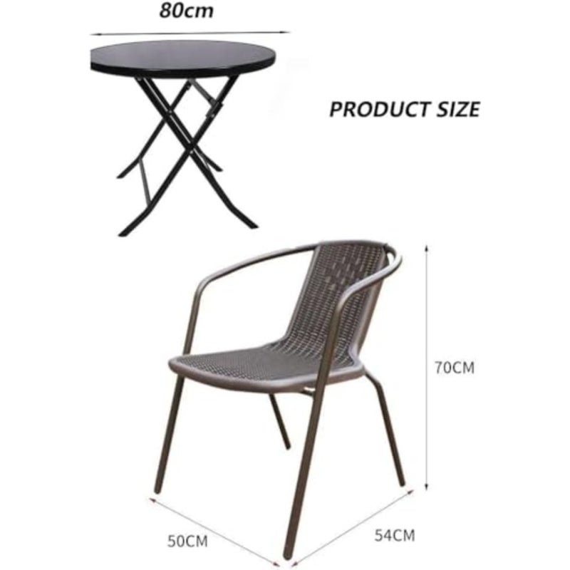 Garden Dining Set Outdoor Furniture Patio Dining Table and Chair Balcony Dinner Table Dinner Chair Poly Rattan Anthracite and Grey - Image 5