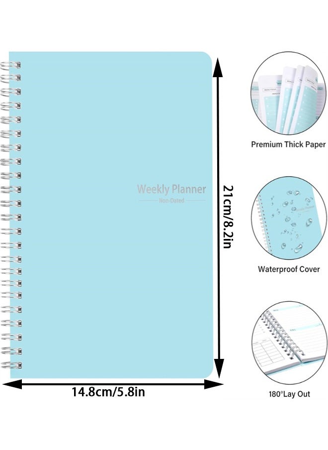 Generic Weekly Planner Undated, A5 To Do List Notebook Weekly Goals Schedule Planner Daily Planner Notebook Weekly Goals Planner for Work & Personal Life  - Image 3