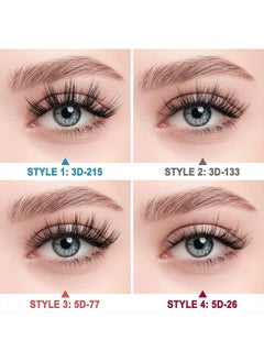 MAGEFY 20 Pairs Eyelashes, 4 Style Faux Mink Lashes Pack, Natural Look to Dramatic Long False Eyelashes, 16mm-20mm Handmade Reusable Soft Fake Eyelashes with Glitter Portable Boxes  - Image 4