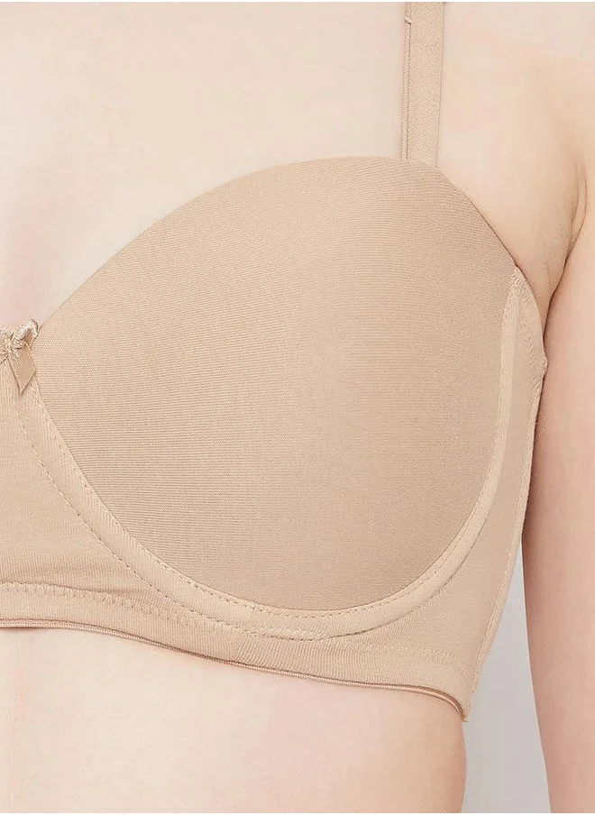 Clovia Clovia Black Pack of 2 Padded Underwired Full Coverage Multiway T-Shirt Bras