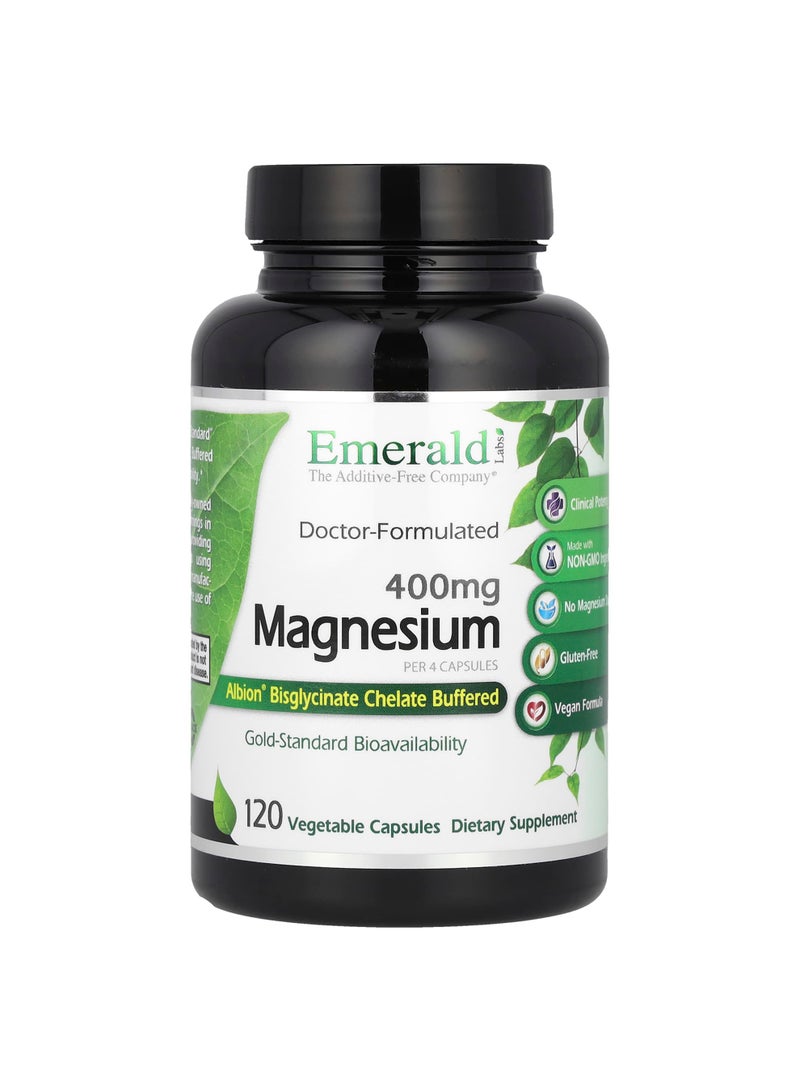 Emerald Laboratories Magnesium, 120 Vegetable Capsules (100 mg per Capsule)