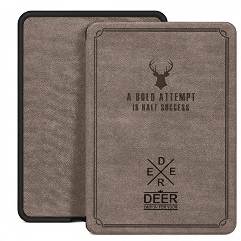 Moca غطاء كيندل بيبر وايت الجيل 12 7" (2024) وغطاء كيندل كولور سوفت 7" (2025) - جلد، تصميم نحيف، وظيفة النوم/الاستيقاظ التلقائي، إغلاق مغناطيسي، متين، خفيف الوزن (قهوة) - Image 1