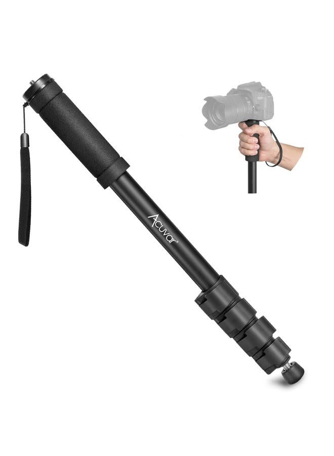 Acuvar 62' Inch Monopod with Integrated Safety Strap and 4 Section Extending Pole for All Digital Cameras, DSLR, Mirrorless, Compact Cameras, Camcorders & Cell Phones - Image 1