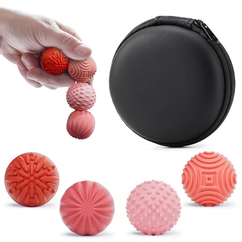 luckdoor Silicone Magnetic Balls Fidget Toys for Adults Teens4PCS Stress Relief Sensory Toys for Autism ADHD AnxietyFun Textures GadgetsOffice Desk ToyStocking Stuffers for Men Women Teen Gifts - Image 1