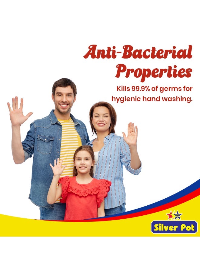 Silver Pot Fresh Musk Hand Wash Liquid Soap 20 Litres – (4 x 5 Litres) Gentle on Hands - Removes Oil, Grease & Odor - Germ Protection Hand Soap - Fresh Musk Fragrance - Image 4