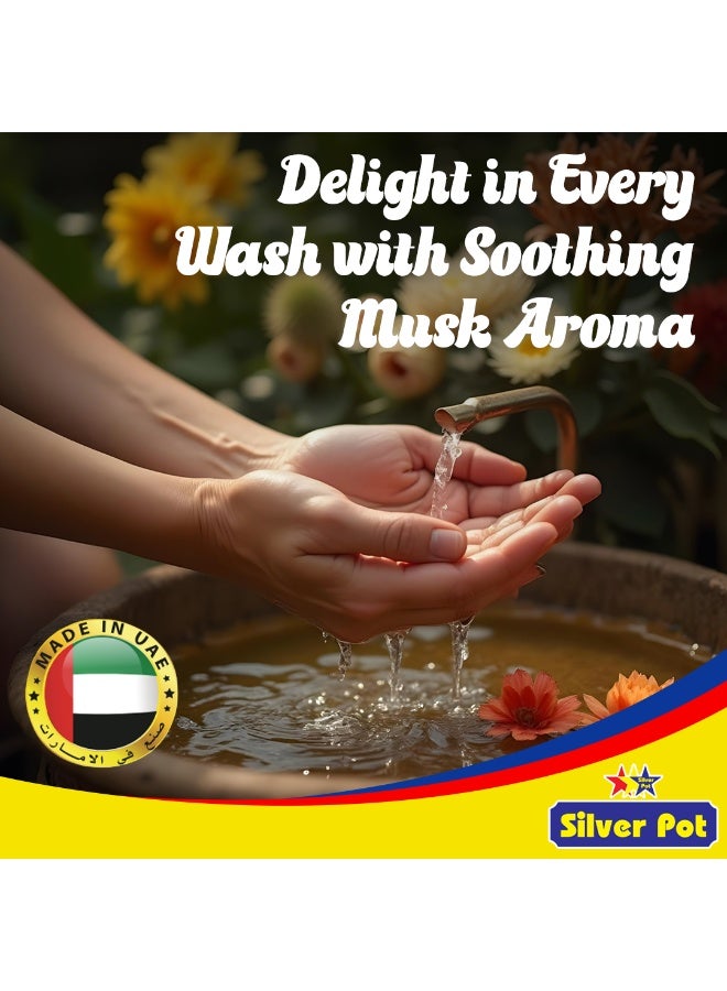 Silver Pot Fresh Musk Hand Wash Liquid Soap 20 Litres – (4 x 5 Litres) Gentle on Hands - Removes Oil, Grease & Odor - Germ Protection Hand Soap - Fresh Musk Fragrance - Image 3