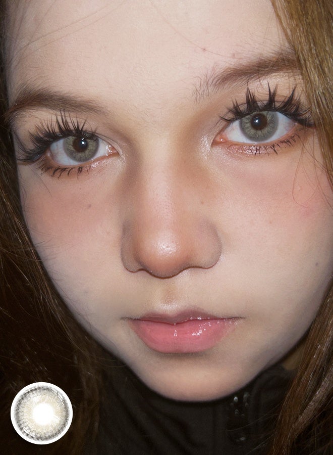 سيدة جديدة عدسات لاصقة ملونة رمادية من فريش ليدي للاستخدام السنوي - Image 5