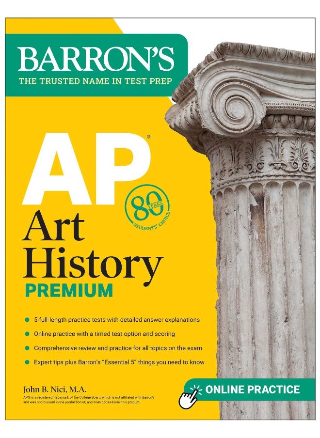 AP Art History Premium, Sixth Edition: Prep Book with 5 Practice Tests + Comprehensive Review + Online Practice 