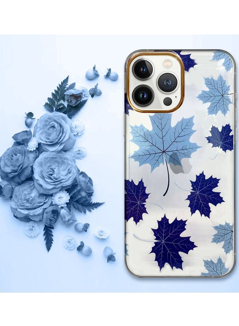 JOWAY iPhone 13 Pro Floral Clear Case Ultra Slim Shockproof Flower Print Transparent Cover Design 4 - Image 4