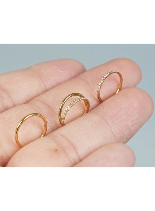 HQLA 16G 18G 6mm 8mm 10mm حلقات أنف قابلة للطي مزينة بكريستال زركونيا مكعبة، حلقات هوائية، حلزونية، غضروفية، دايث، تراغوس، أقراط نوم، ثقب الجسم للنساء والرجال، وسط، فولاذ مقاوم للصدأ، زركونيا مكعبة - Image 2