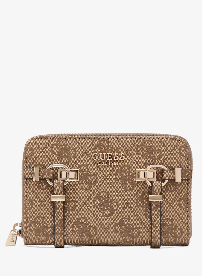 Leona Logo Medium Zip Around Bi-Fold Wallet