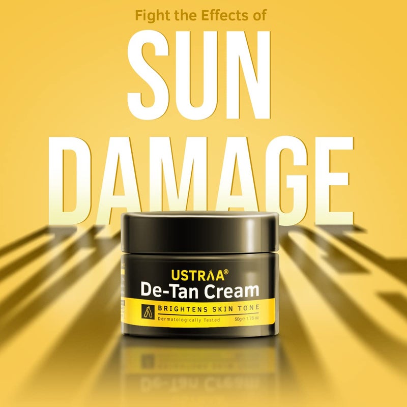 Ustraa DeTan Cream for Men 50g Set of 2 Dermatologically Tested For Effective Tan removal Even Skin tone With Japanese Yuzu Liquorice Prevents Dark Spots No Harmful Chemicals - Image 2